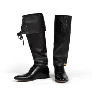 Black Pirate Boot Covers, Medieval and Renaissance