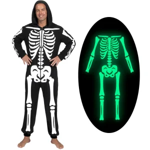 Adult Skeleton Costume for Men Glow in the Dark