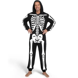 Mens Skeleton Jumpsuit Costume