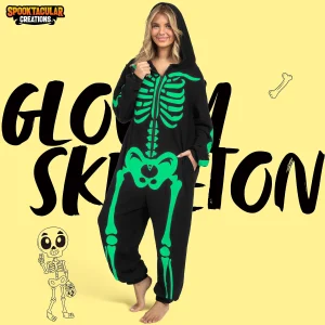 Adult Glow in the Dark Skeleton Halloween Costume