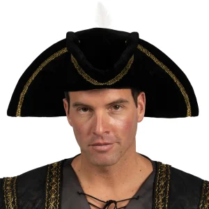 Adult Tricorn Pirate Hat Colonial Style Costume Accessories (1)