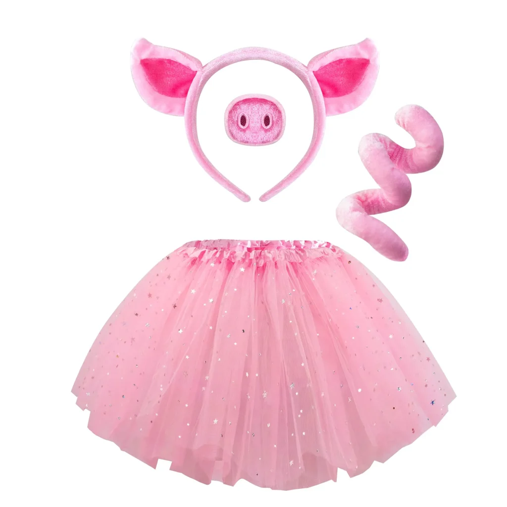 Pig Pink Halloween Dress with Tutu