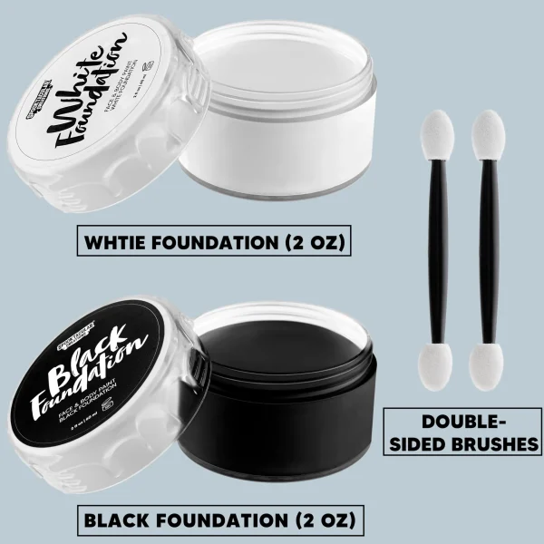 Halloween 5 Oz Black and White Oil Face Body Paint