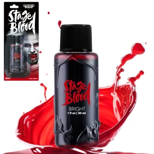 Halloween Fake Blood Makeup, 1 oz Stage Blood Bottle (2)