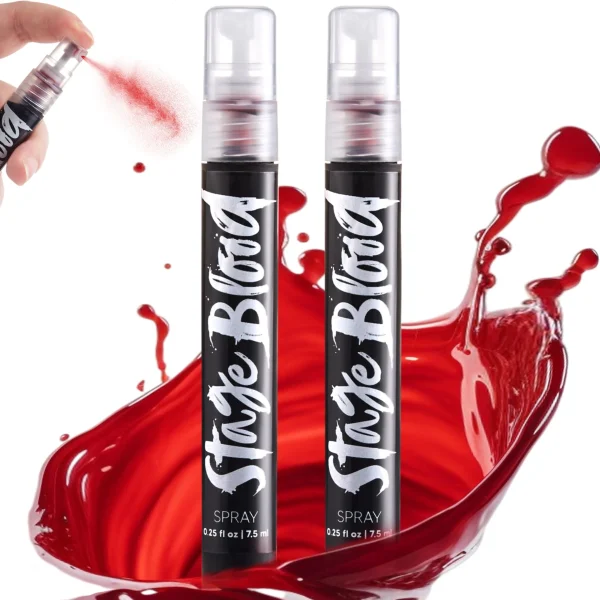 Halloween Fake Blood Spray, 2 Stage Blood Bottle, Dripping Blood Face Paint