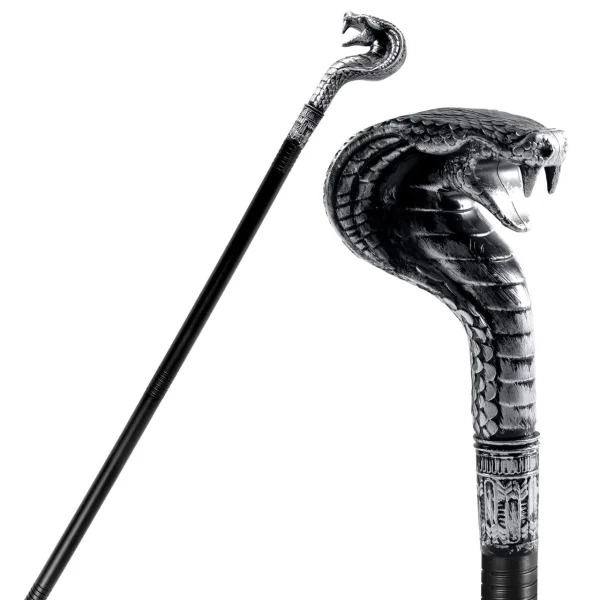 Halloween Snake Staff Walking Cane, Egyptian Walking Stick Accessory