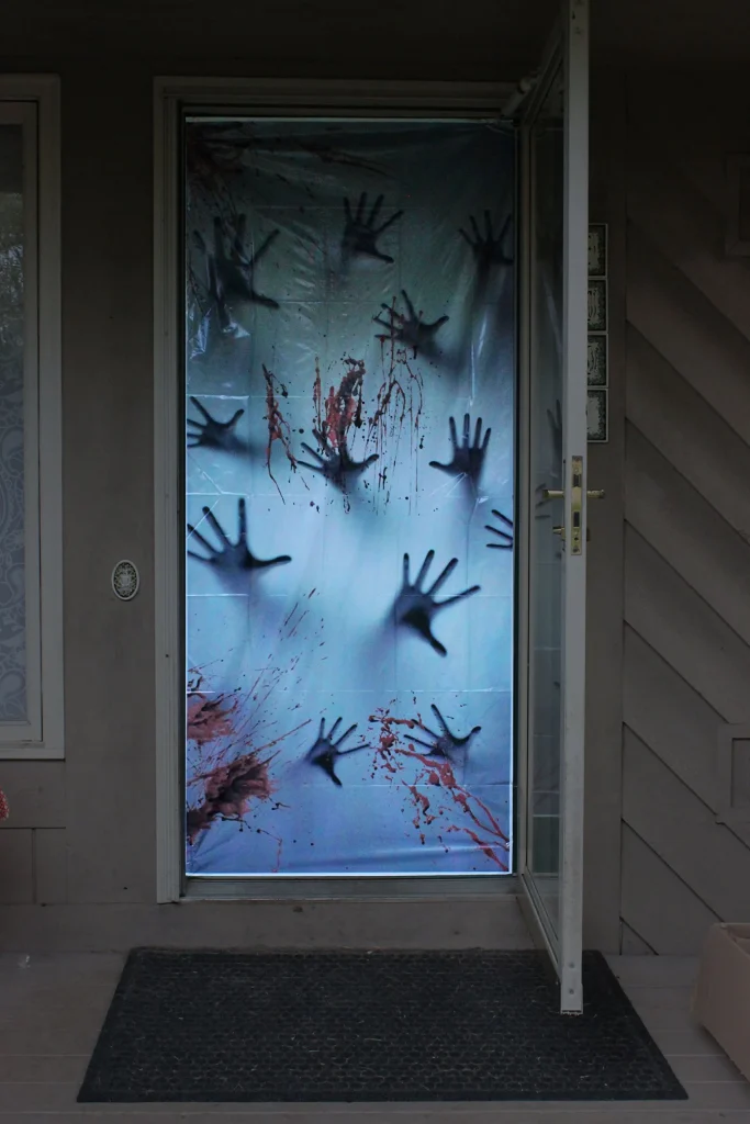 Zombie hands door cover