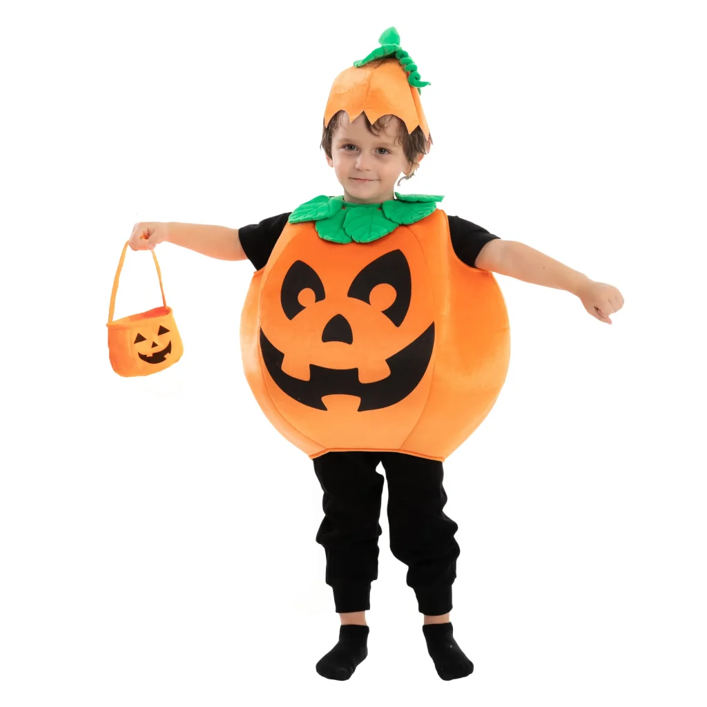 Three pieces pumpkin costumes kid