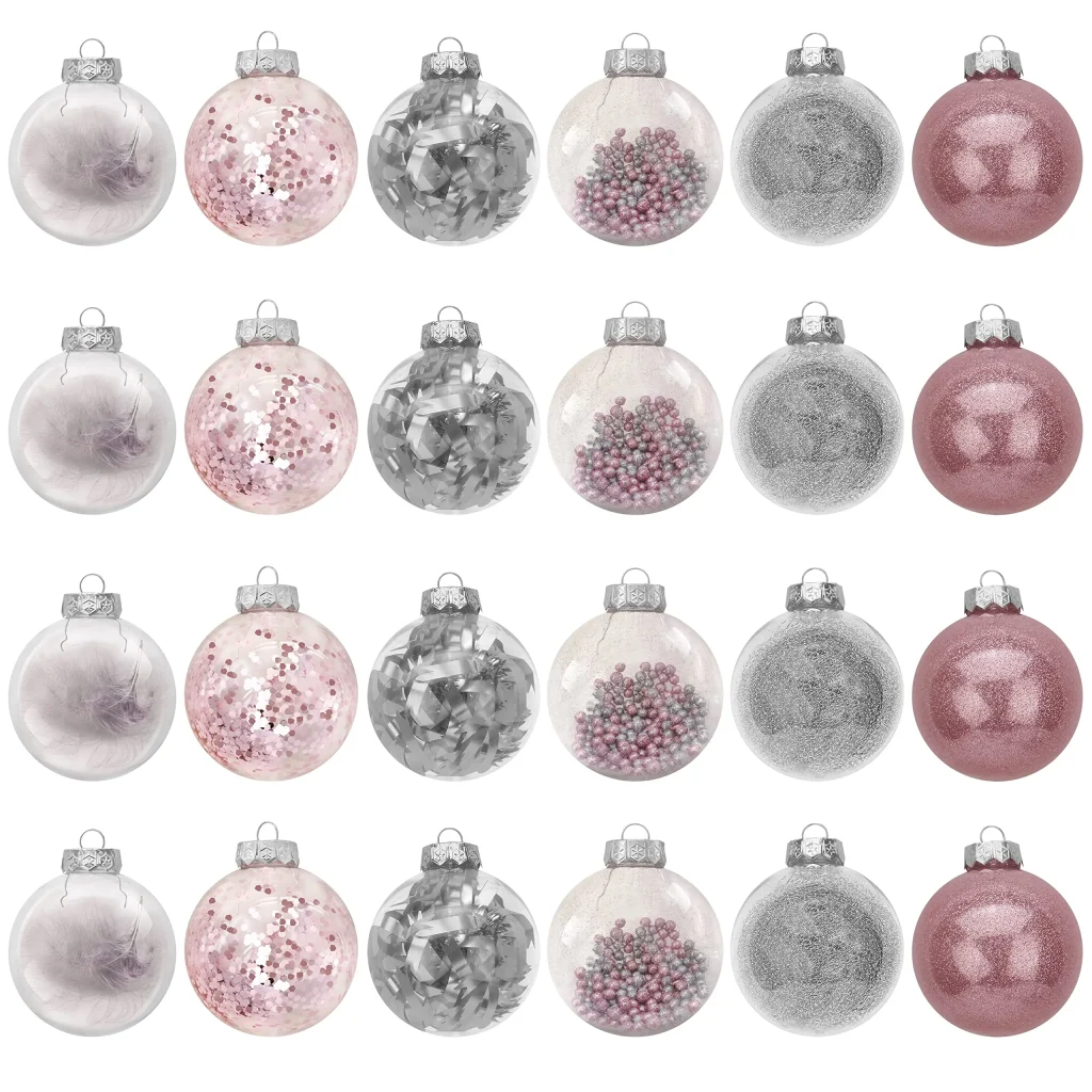 Clear Plastic Christmas Ball Ornaments