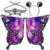 Purple Butterfly Wings Set for Women Halloween Costume Dress Up