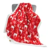 Christmas Throw Blanket for Couch, Fleece Sherpa Blankets Sofa Bed