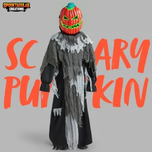 Scary Scarecrow Pumpkin Bobble Head Costume