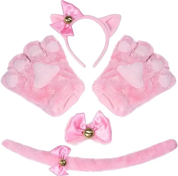 Pink Kitty Cat Costume Accessories 