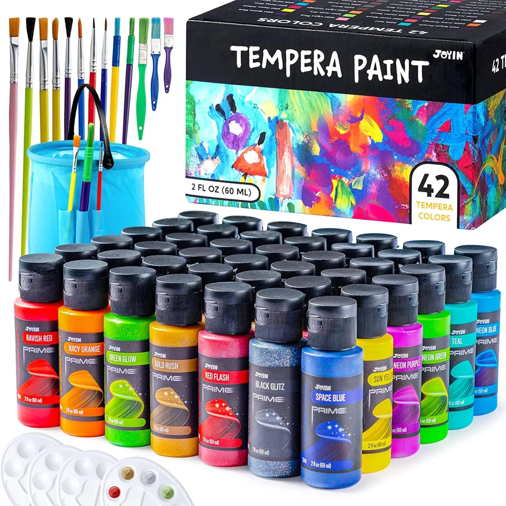 Washable tempera paint set 42 pcs