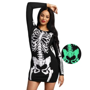 Women Skeleton Glow in the Dark Costume