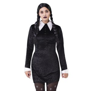 Women Gothic Black Dress Costume
