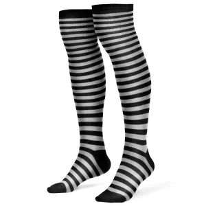 Women Over the Knee Striped Thigh High Costume Accessories Stockings (2)