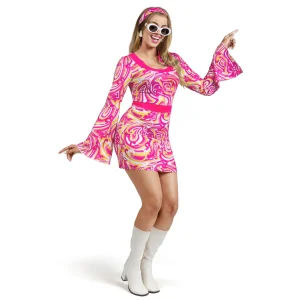 Women Pink Go Gorgeous Dress 70s Costume