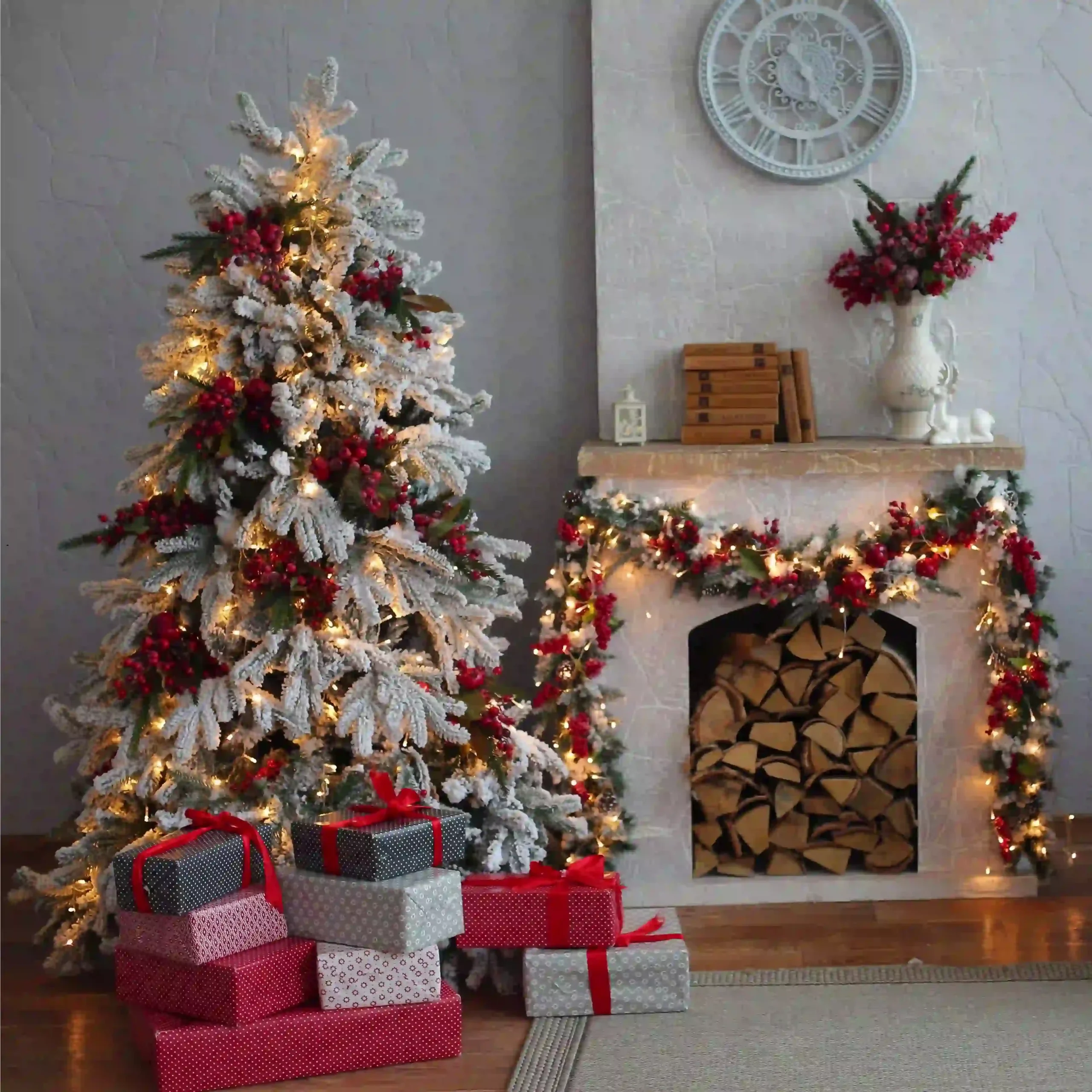 You are currently viewing 35 Stylish Fireplace Mantel Christmas Decorations