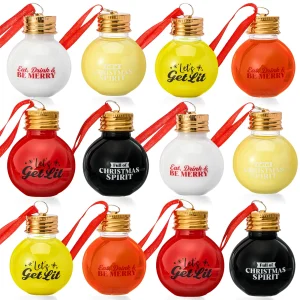 1.7oz 18Pcs Christmas Booze Ball Ornaments