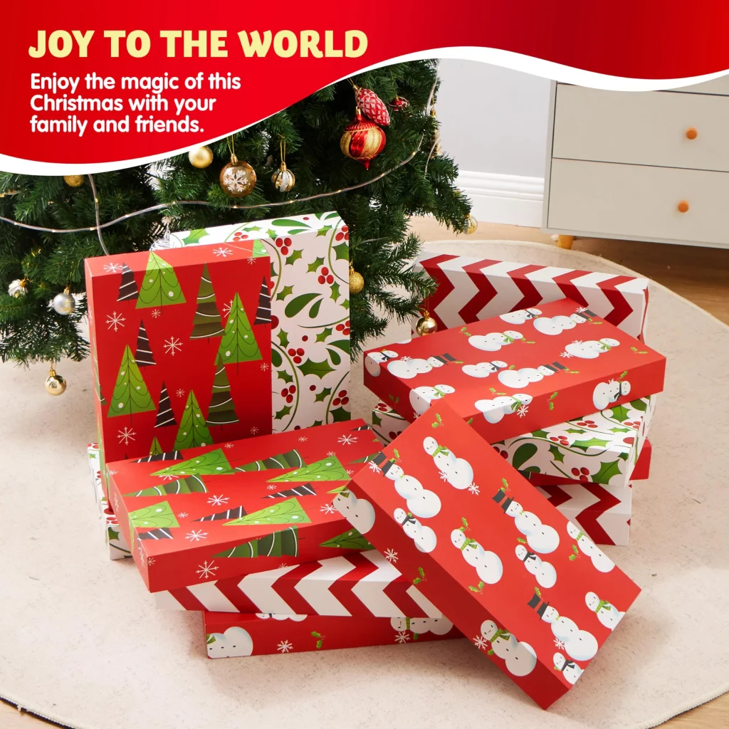 12 Pcs 17 x 11 x 2.5 Christmas Wrap Boxes