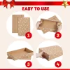 12 Pcs Christmas Boxes Kraft Cardboard Shirt Boxes