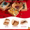 12Pcs Christmas Cookie Boxes 8.75in x 5.75in x 2.75in