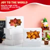 12Pcs White Cookie Boxes 8.75in x 5.75in x 2.75in