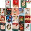 18 PCS Christmas Gift Bags, 10'' X 13'' X 5'' Xmas Craft Paper Goody Bags