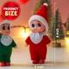 2 Pcs Christmas Elf Plush Doll Tiny Soft Plush Toy Doll