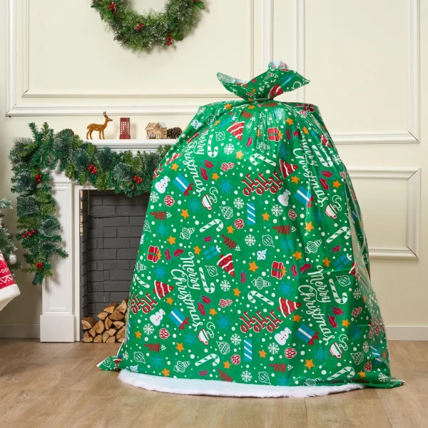 2 Pieces Christmas Jumbo Bicycle Bags 72in x60in