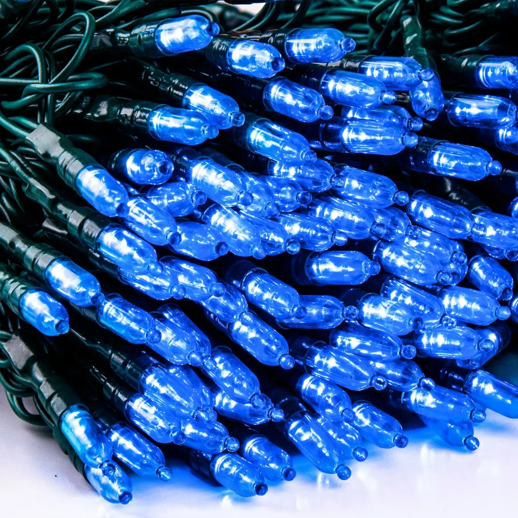 Blue LED Christmas String Lights 