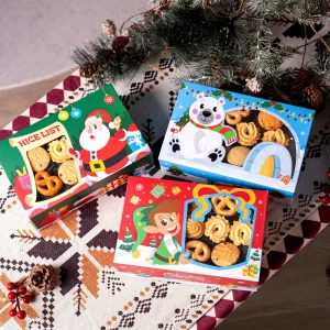 24 PCS Christmas Foil Bakery Cookie Box (8.75″ x 5.75″ x 2.75″)
