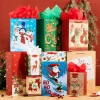 24 Pieces Christmas Kraft Bags Gift Paper Bags 4 Sizes