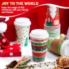 24Pcs 16 oz Christmas Disposable Paper Cups