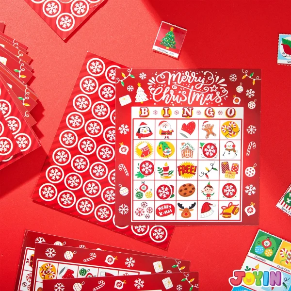 28 Players Christmas Bingo Card Games Set