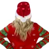 2Pcs Adults Light-up Christmas Santa Elf Hats
