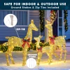 3 Packs 360 LED Lighted Rattan Reindeers