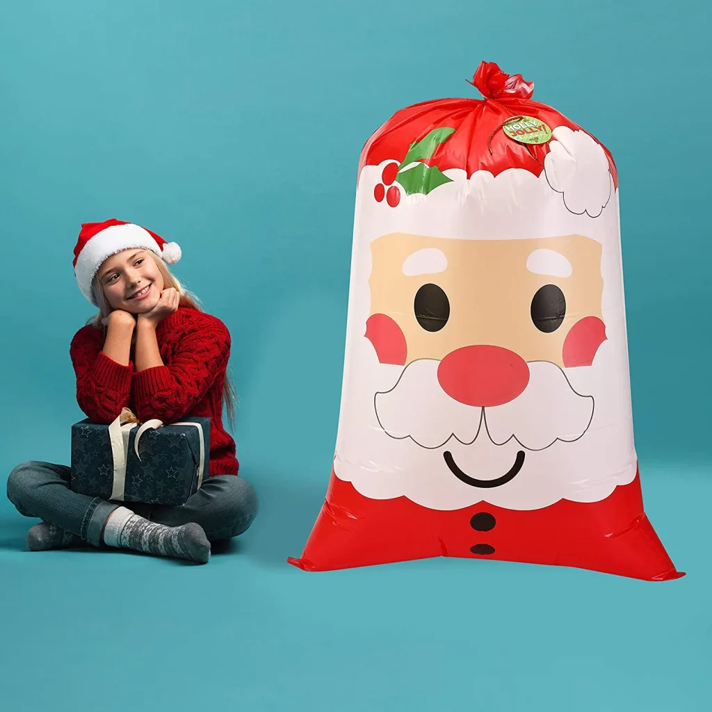 Jumbo Holiday Santa Gift Bags