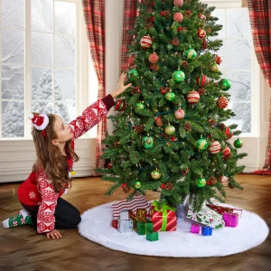 36 inch Faux Fur Christmas Tree Skirt