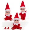 3PCS Christmas Red Tiny Elf Doll Soft Plush Toy Doll for Christmas Decor
