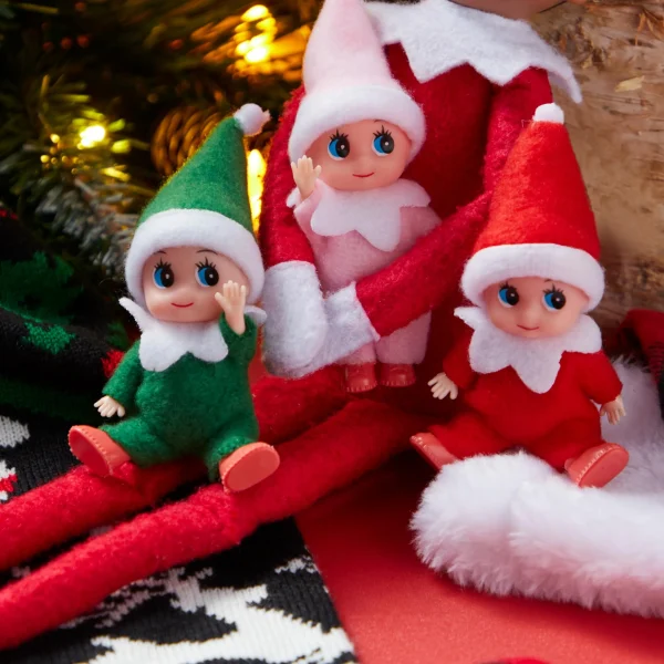 3PCS Tiny Elf Doll Christmas Holiday Decorations