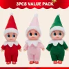 3PCS Tiny Elf Doll Christmas Holiday Decorations