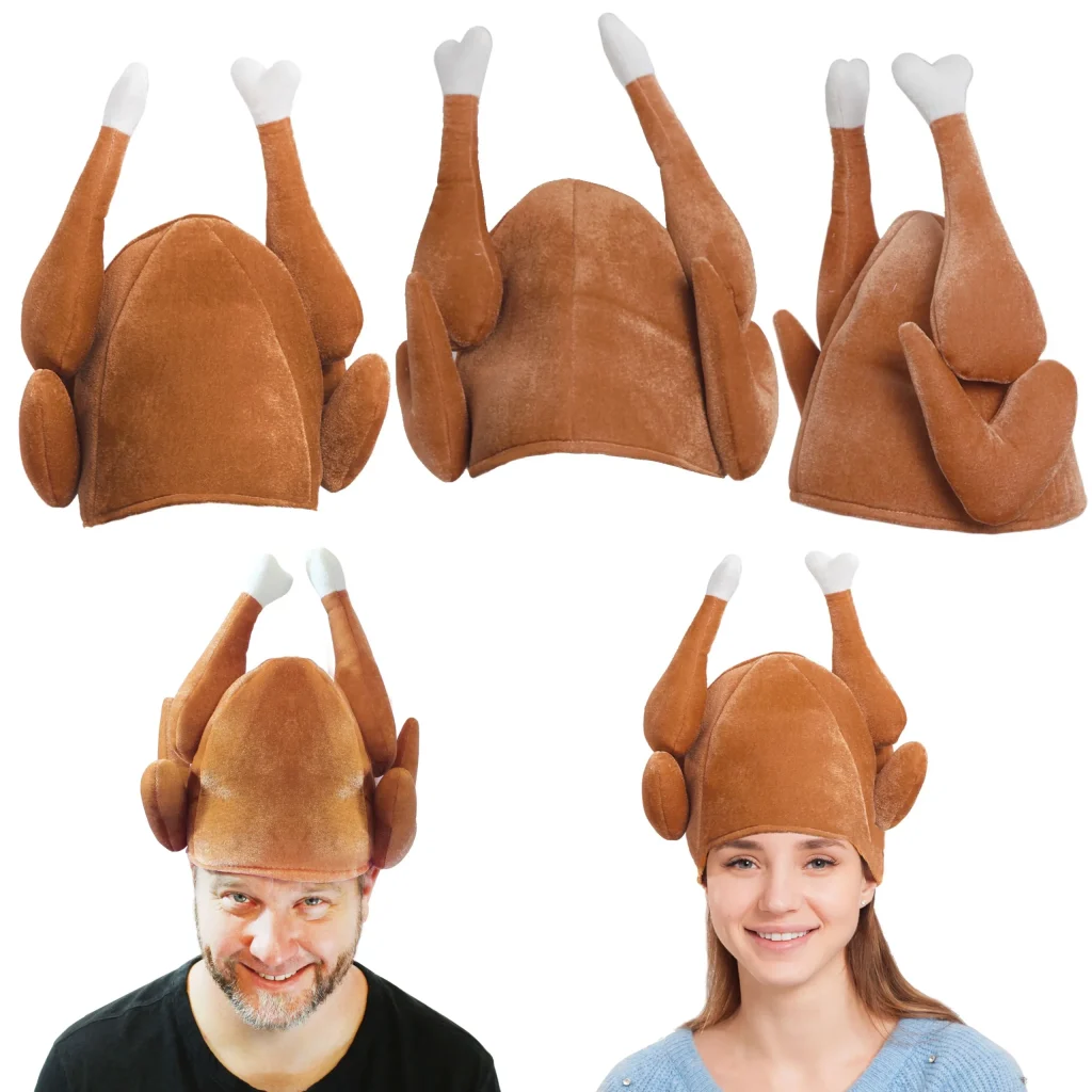 Plush Roasted Thanksgiving Turkey Hat