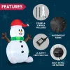 5ft Christmas Inflatables LED Light Up Snowman