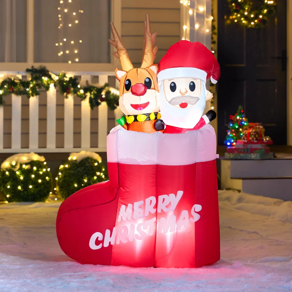 Cheap Christmas Inflatable Animated Stocking