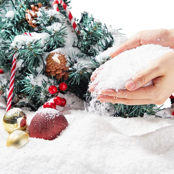 6 OZ Christmas Artificial Snow, Plastic Fake Snowball for Christmas Decoration