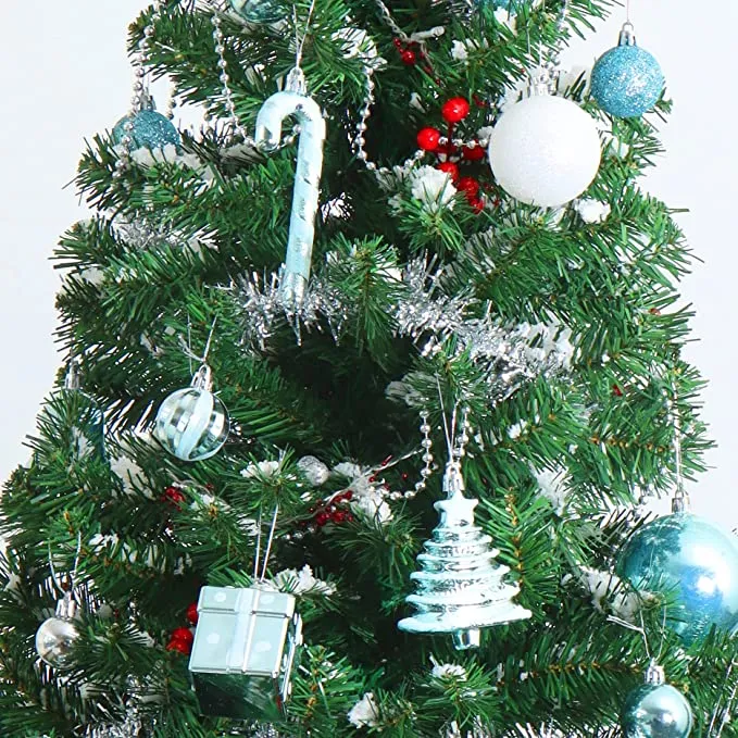 Blue and White Assorted Christmas Ornaments