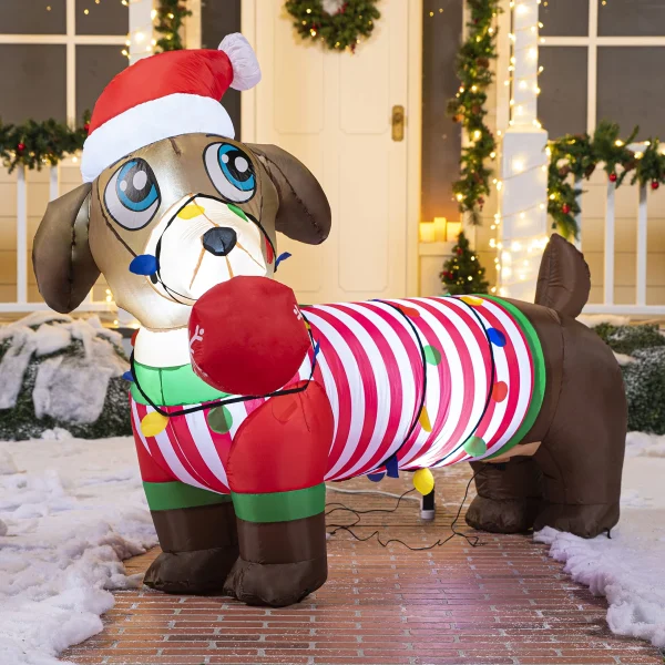6ft Large Christmas Puppy Inflatable