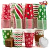 72Pcs 6 Designs 16 oz Christmas Paper Cups